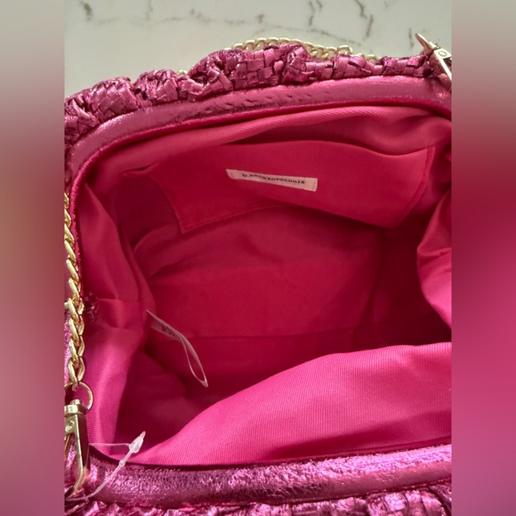 NEW By Anthropologie Frankie Clutch Hot Pink - Picture 4 of 8